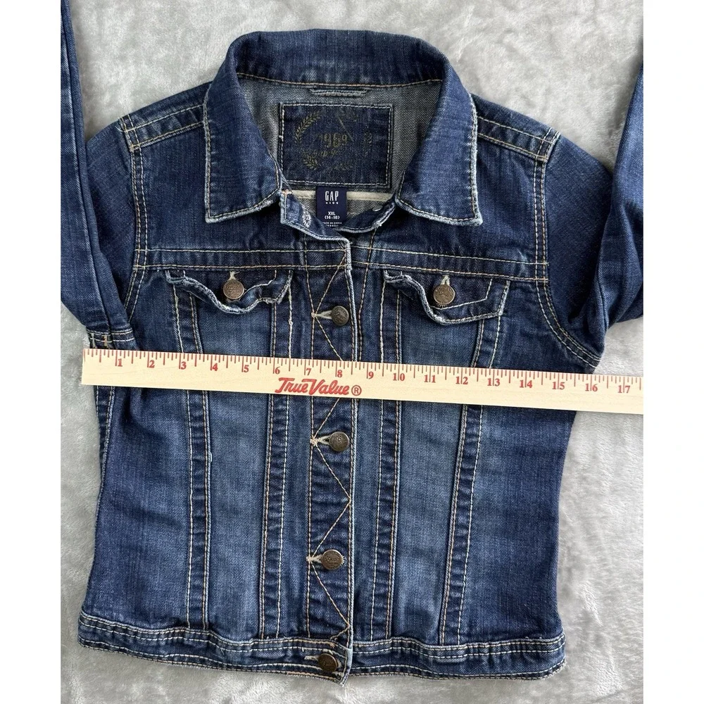 GAP Kids Denim Jean Jacket XXL 14-16 Blue Trucker Button Front